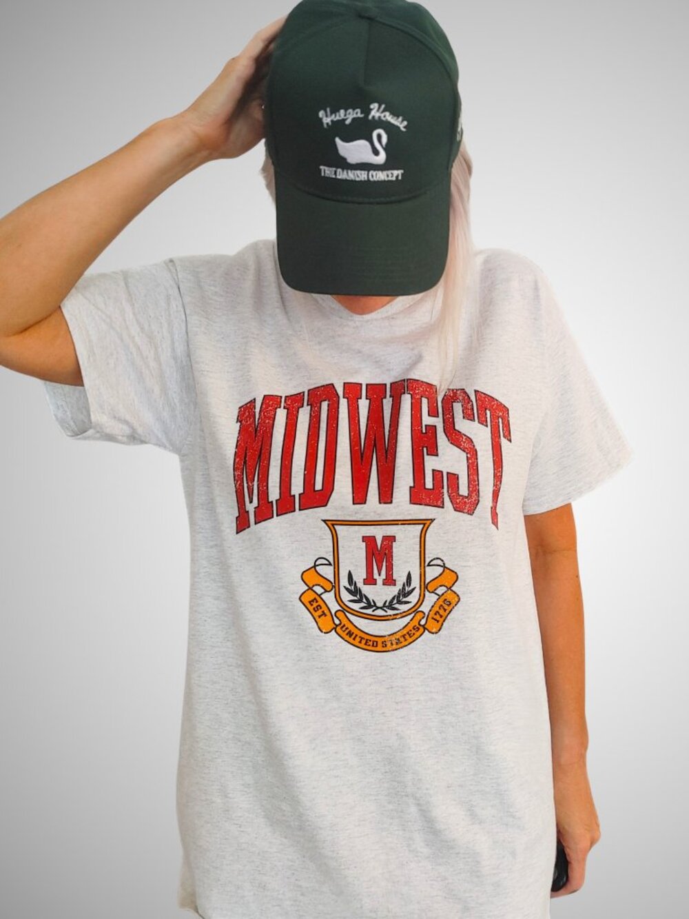 NWT Retro Midwest Distressed College T-shirt